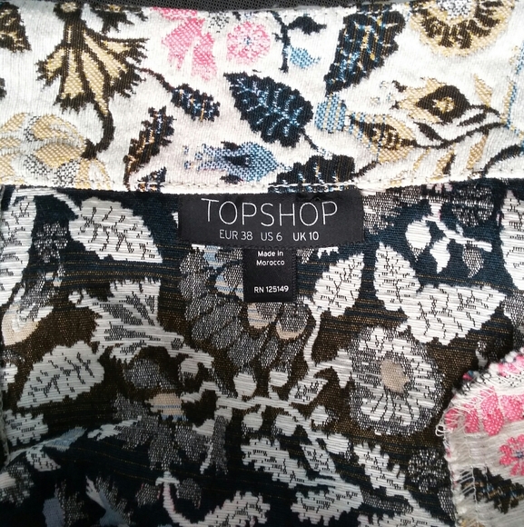 Topshop Floral Tapestry Mini Skirt US6 - Picture 4 of 5